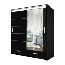 Florence High Gloss Sliding Door Wardrobe With Long LED Light Strip - Prime Furniture