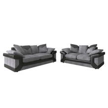 Dino Black/Grey Left Arm Or Right Arm Corner And 3+2 Seater Sofa - Prime Furniture